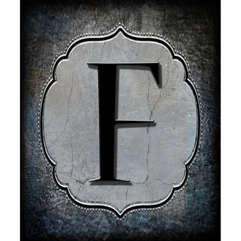 Letter F White Modern Wood Framed Art Print by LightBoxJournal