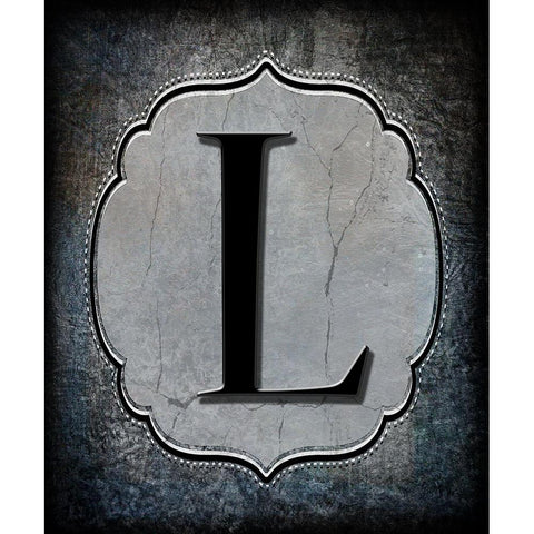 Letter L Gold Ornate Wood Framed Art Print with Double Matting by LightBoxJournal