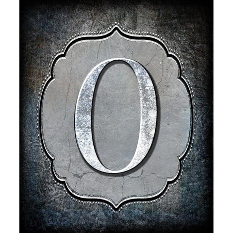 Letter O Gold Ornate Wood Framed Art Print with Double Matting by LightBoxJournal