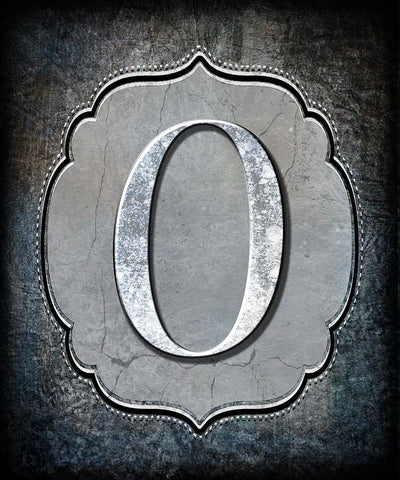 Letter O Black Ornate Wood Framed Art Print with Double Matting by LightBoxJournal