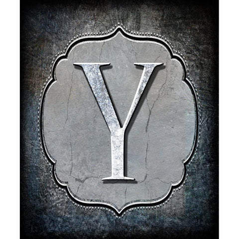 Letter Y White Modern Wood Framed Art Print by LightBoxJournal