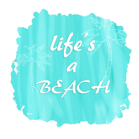 Lifes A Beach White Modern Wood Framed Art Print with Double Matting by LightBoxJournal