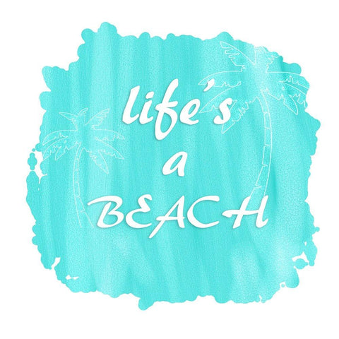 Lifes A Beach Gold Ornate Wood Framed Art Print with Double Matting by LightBoxJournal