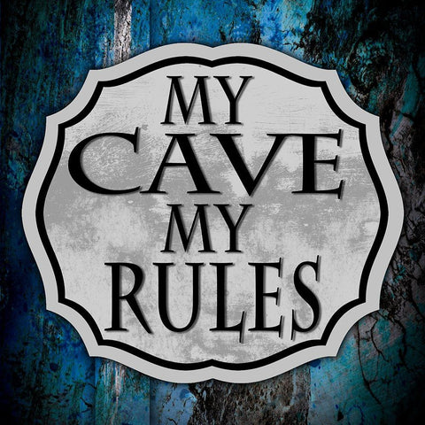 Man Cave 2 Black Modern Wood Framed Art Print by LightBoxJournal