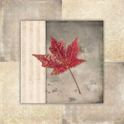 Lodge Leaf Tile 1 White Modern Wood Framed Art Print by LightBoxJournal