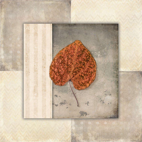 Lodge Leaf Tile 2 Black Modern Wood Framed Art Print by LightBoxJournal