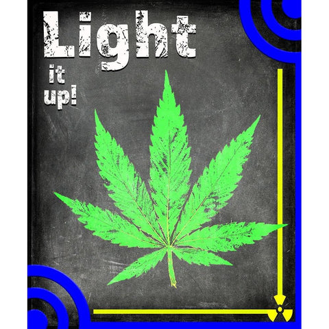 Dorm Room Light It Up 2B Black Modern Wood Framed Art Print by LightBoxJournal