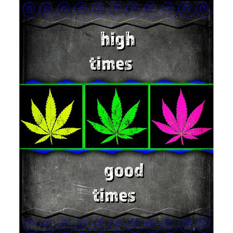 Dorm Room Light It Up High Times White Modern Wood Framed Art Print by LightBoxJournal