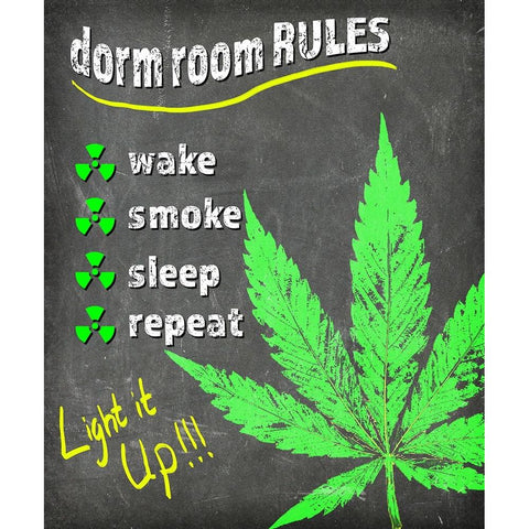 Dorm Room Light It Up Black Modern Wood Framed Art Print with Double Matting by LightBoxJournal