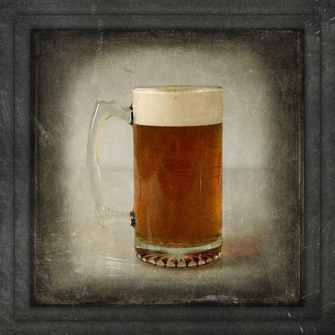 Dorm Room Pub Just Beer 2 White Modern Wood Framed Art Print by LightBoxJournal