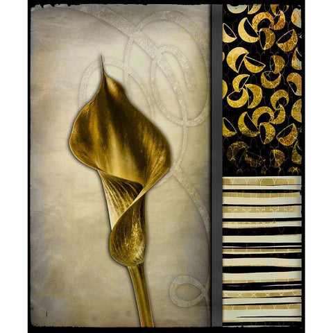 Gold Lily 2 Gold Ornate Wood Framed Art Print with Double Matting by LightBoxJournal