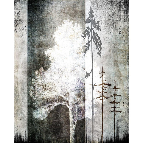 July Tree 2 Gold Ornate Wood Framed Art Print with Double Matting by LightBoxJournal