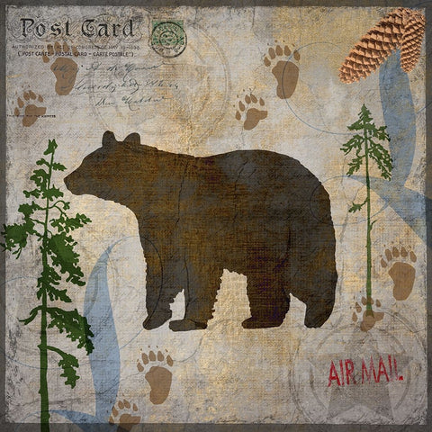 Bear Lodge White Modern Wood Framed Art Print with Double Matting by LightBoxJournal