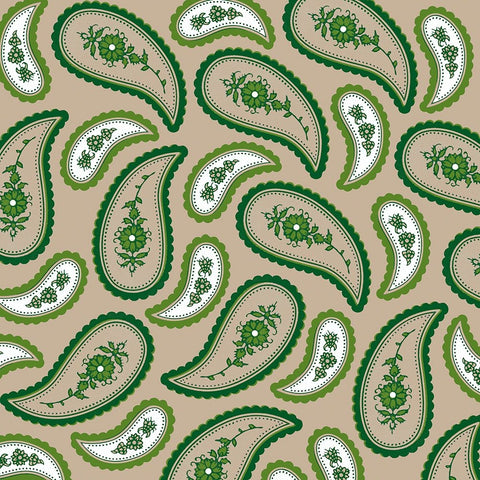 Camo Paisley 1 Black Ornate Wood Framed Art Print with Double Matting by LightBoxJournal