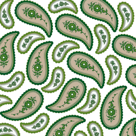 Camo Paisley 3 White Modern Wood Framed Art Print with Double Matting by LightBoxJournal