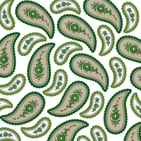 Camo Paisley 3 White Modern Wood Framed Art Print by LightBoxJournal