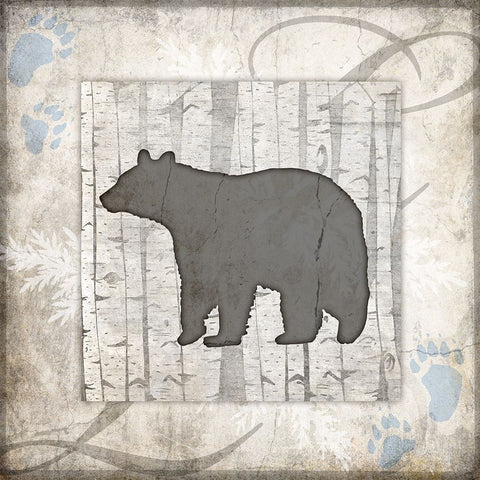 Decorative Lodge Bear 2B Black Ornate Wood Framed Art Print with Double Matting by LightBoxJournal