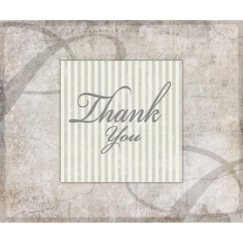 Decorative Pattern Thank You Black Modern Wood Framed Art Print by LightBoxJournal