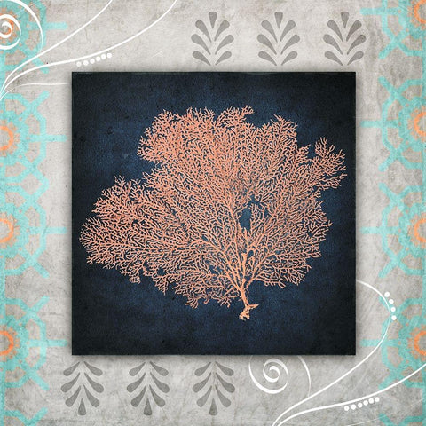Decortive Sea Leaf 2 Black Modern Wood Framed Art Print by LightBoxJournal