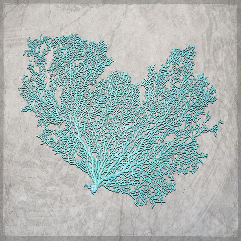 Decortive Sea Leaf 4 Black Ornate Wood Framed Art Print with Double Matting by LightBoxJournal