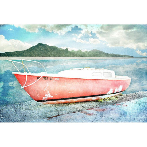 Gypsy Boat Black Modern Wood Framed Art Print by LightBoxJournal