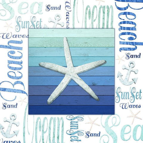Gypsy Sea Blue 2 Black Modern Wood Framed Art Print with Double Matting by LightBoxJournal