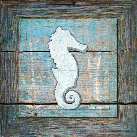Gypsy Sea Blue Framed 2 Gold Ornate Wood Framed Art Print with Double Matting by LightBoxJournal