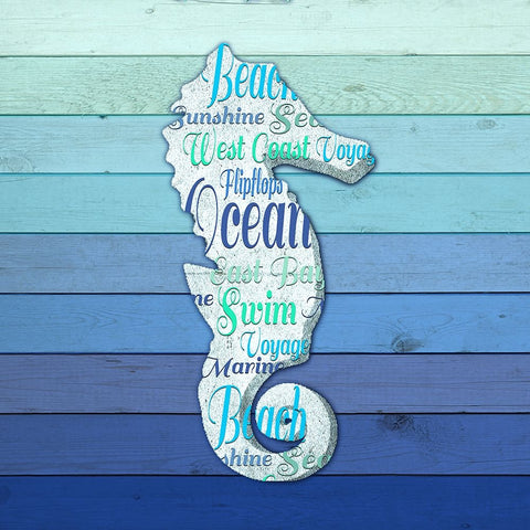 Gypsy Sea Blue V2 1 Black Ornate Wood Framed Art Print with Double Matting by LightBoxJournal