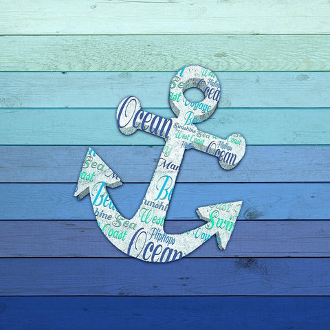 Gypsy Sea Blue V2 2 Black Modern Wood Framed Art Print with Double Matting by LightBoxJournal