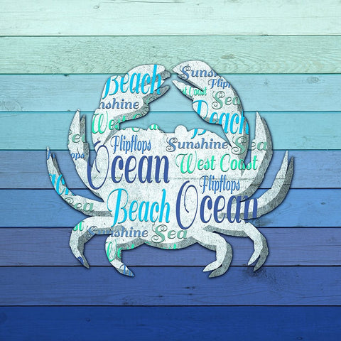 Gypsy Sea Blue V2 3 White Modern Wood Framed Art Print with Double Matting by LightBoxJournal