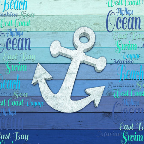 Gypsy Sea Blue V3 2 Black Ornate Wood Framed Art Print with Double Matting by LightBoxJournal