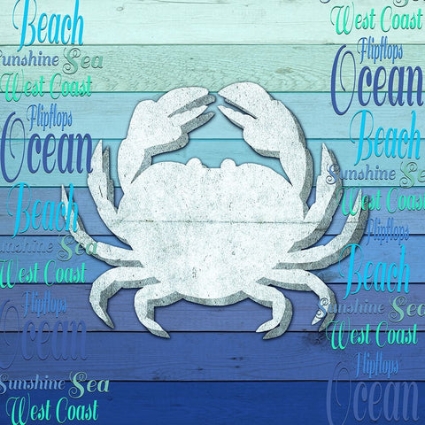Gypsy Sea Blue V3 3 White Modern Wood Framed Art Print with Double Matting by LightBoxJournal