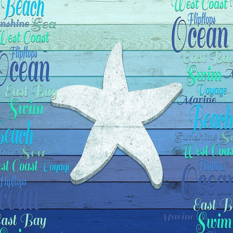 Gypsy Sea Blue V3 4 Gold Ornate Wood Framed Art Print with Double Matting by LightBoxJournal