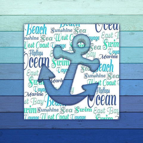 Gypsy Sea Blue V4 2 Gold Ornate Wood Framed Art Print with Double Matting by LightBoxJournal