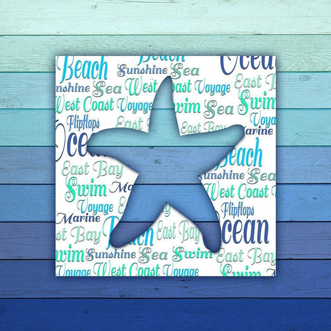 Gypsy Sea Blue V4 4 White Modern Wood Framed Art Print by LightBoxJournal
