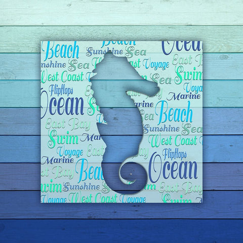 Gypsy Sea Blue V5 1 White Modern Wood Framed Art Print with Double Matting by LightBoxJournal