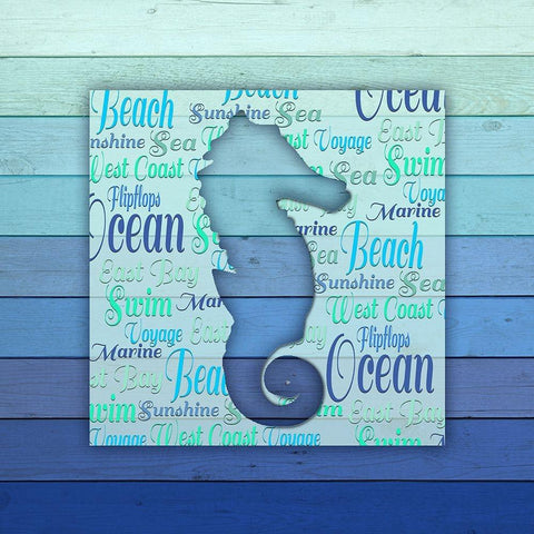 Gypsy Sea Blue V5 1 Black Modern Wood Framed Art Print with Double Matting by LightBoxJournal