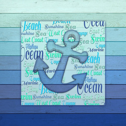 Gypsy Sea Blue V5 2 White Modern Wood Framed Art Print with Double Matting by LightBoxJournal