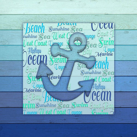 Gypsy Sea Blue V5 2 Black Modern Wood Framed Art Print by LightBoxJournal