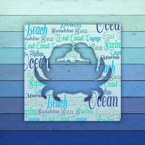 Gypsy Sea Blue V5 3 Gold Ornate Wood Framed Art Print with Double Matting by LightBoxJournal