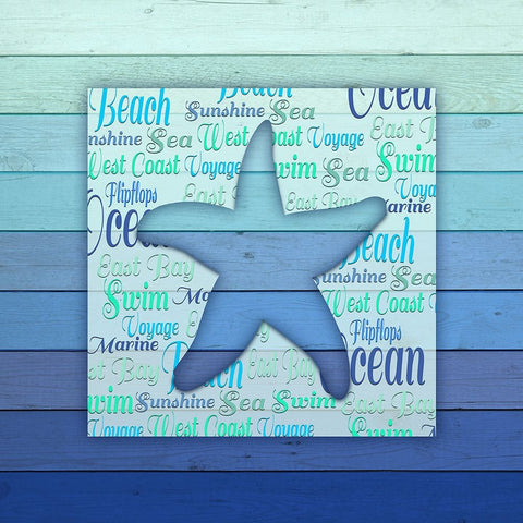 Gypsy Sea Blue V5 4 White Modern Wood Framed Art Print with Double Matting by LightBoxJournal