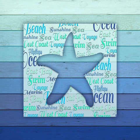 Gypsy Sea Blue V5 4 White Modern Wood Framed Art Print by LightBoxJournal