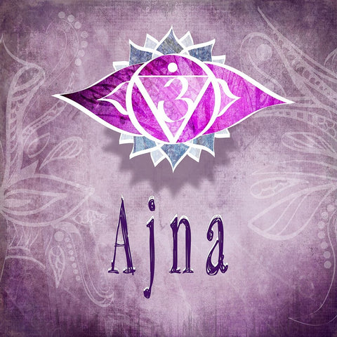 ChakrasYoga_Ajna V3_ Black Ornate Wood Framed Art Print with Double Matting by LightBoxJournal