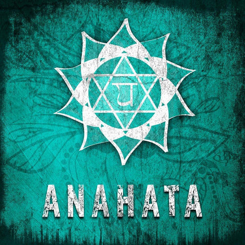 ChakrasYoga_Symbol_Anahata White Modern Wood Framed Art Print by LightBoxJournal