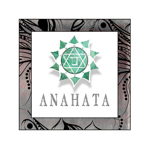 ChakrasYogaFramed_Anahata V1 Black Ornate Wood Framed Art Print with Double Matting by LightBoxJournal