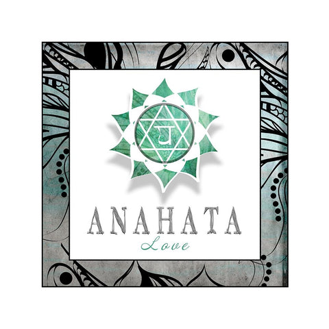 ChakrasYogaFramed_Anahata V3 Black Ornate Wood Framed Art Print with Double Matting by LightBoxJournal