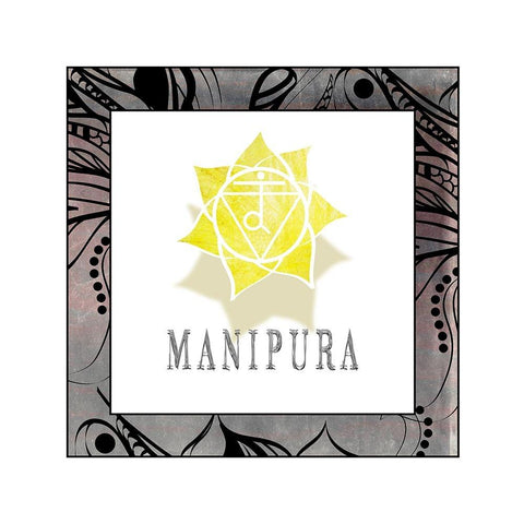 ChakrasYogaFramed_Manipura V1 Gold Ornate Wood Framed Art Print with Double Matting by LightBoxJournal