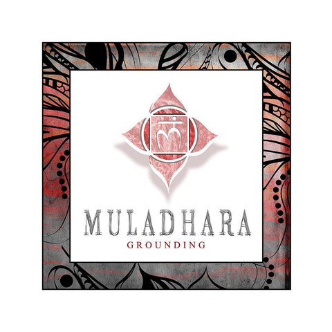 ChakrasYogaFramed_Muladhara V2 White Modern Wood Framed Art Print with Double Matting by LightBoxJournal