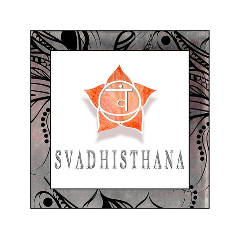 ChakrasYogaFramed_Svadhisthana V1 Black Ornate Wood Framed Art Print with Double Matting by LightBoxJournal