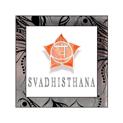 ChakrasYogaFramed_Svadhisthana V1 Black Modern Wood Framed Art Print by LightBoxJournal